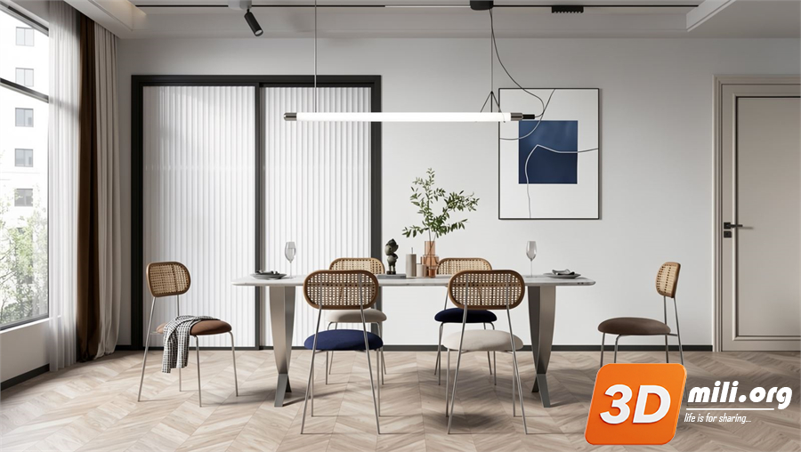Dining Table Set Skp Files